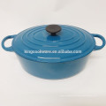 Hersteller liefern 6Qt Oval blau Emaille Beschichtung Gusseisentopf / Gusseisentopf